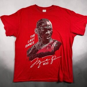 Michael Jordan The Last Dance T Shirt Mens Red Chicago Bulls Basketball Tee